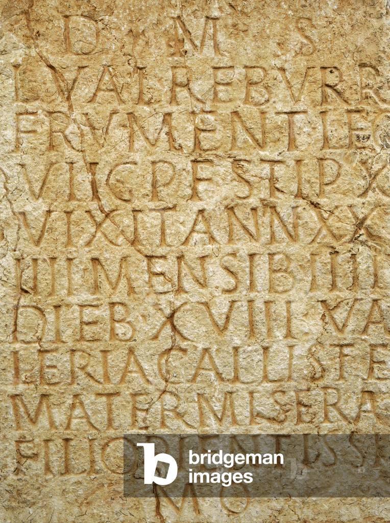 Altar to Lucius Valerius Reburrus, Frumentarii, Writing, 3rd century, Tarraco, Spain