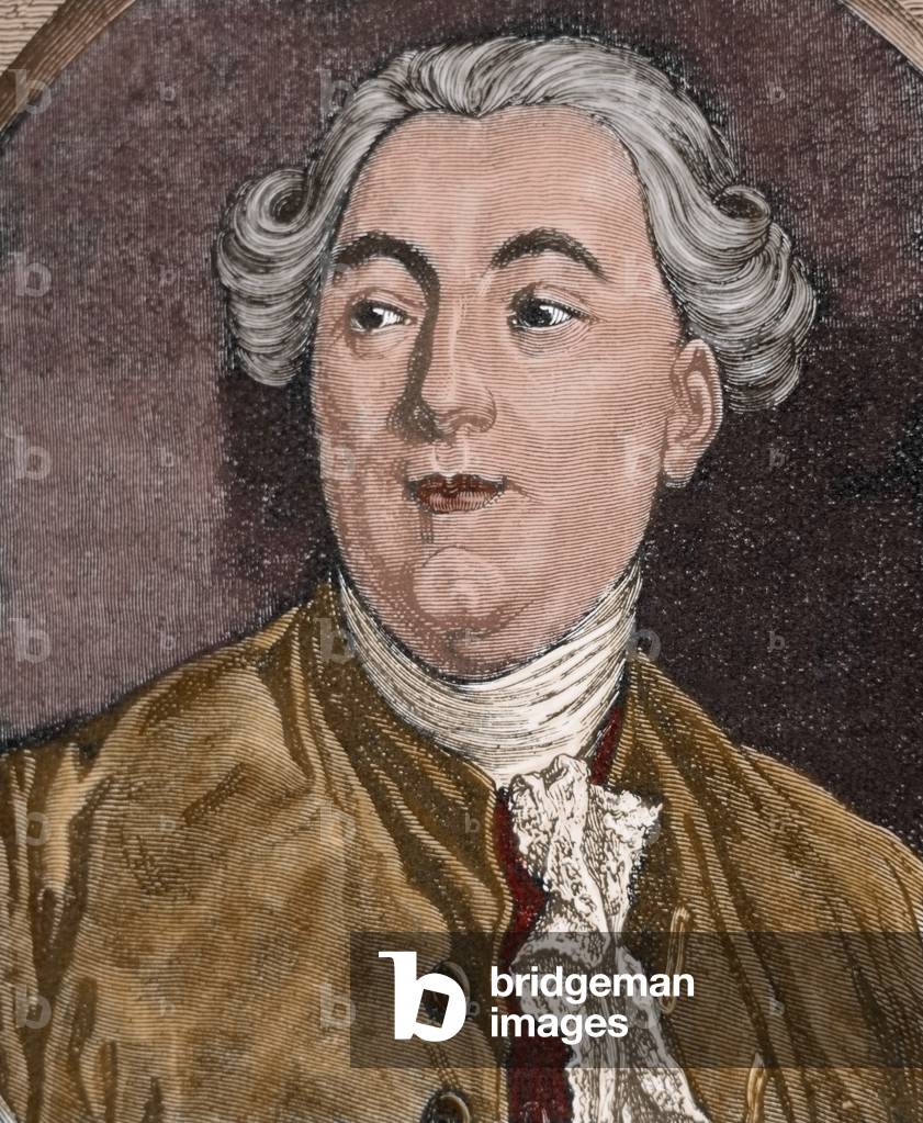 Jacques Necker (1732-1804). French statesman and financial (colour engraving)