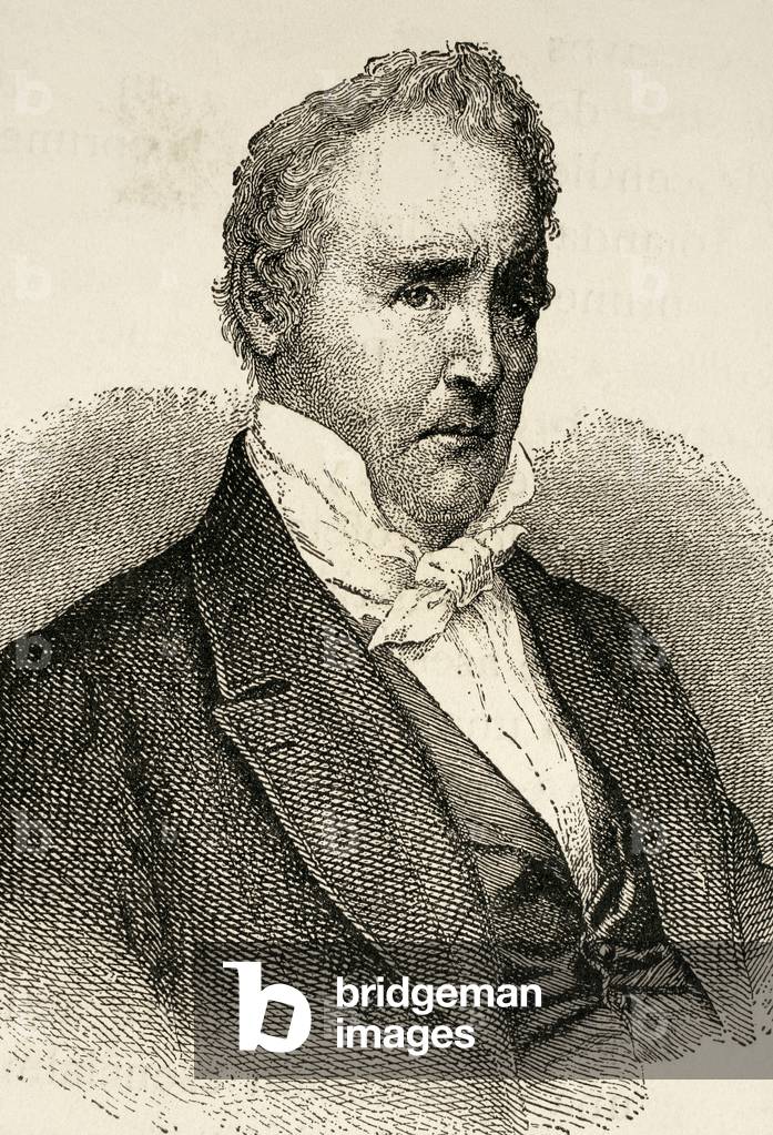 James Buchanan (1791-1868). Engraving.