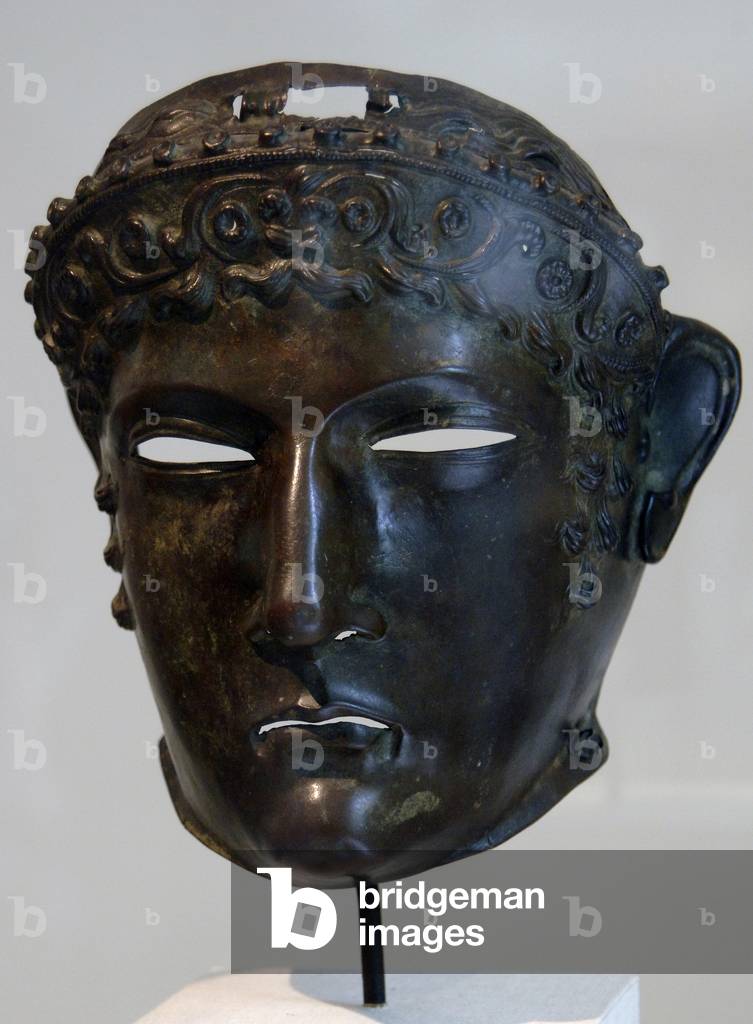 Roman Art. Bronze mask. 2nd century.