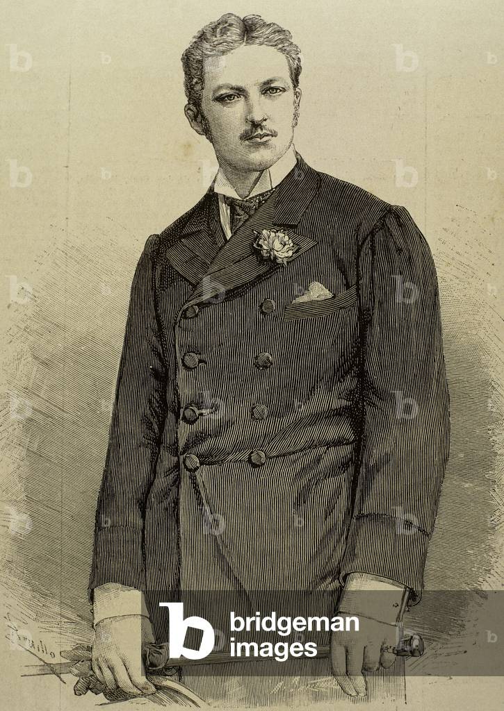 Prince Philippe d'Orleans, Duke of Orleans (1869-1926), Portrait (engraving)