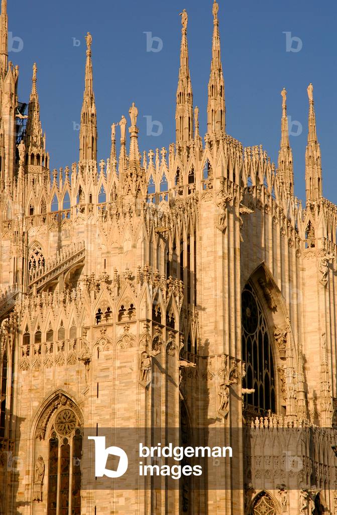Italy. Milan Cathedral. Gothic. 14th century. Exterior. Detail.