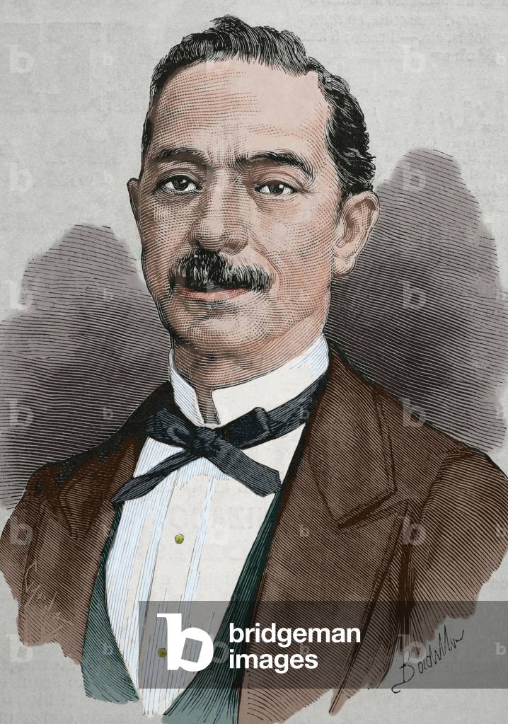 Raimundo de Miguel y Navas (1816-1878), Writer, Portrait, Engraving, Coloured