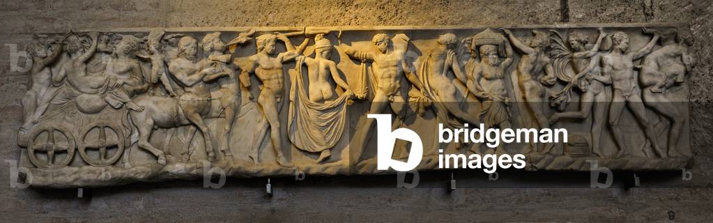 Sarcophagus. Modern work after 2nd century AD originals. Marriage of Dionysus and Adriane.