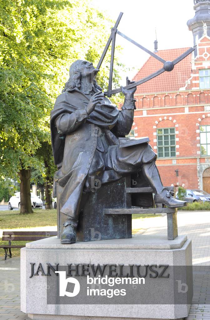 Johannes Hevelius (1611-1687), Astronomer, Monument, Gdansk, Poland (photo)