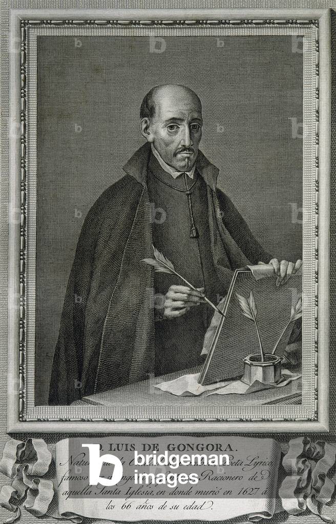 Luis de Gongora (1561-1627). Spanish Baroque lyric poet (engraving)