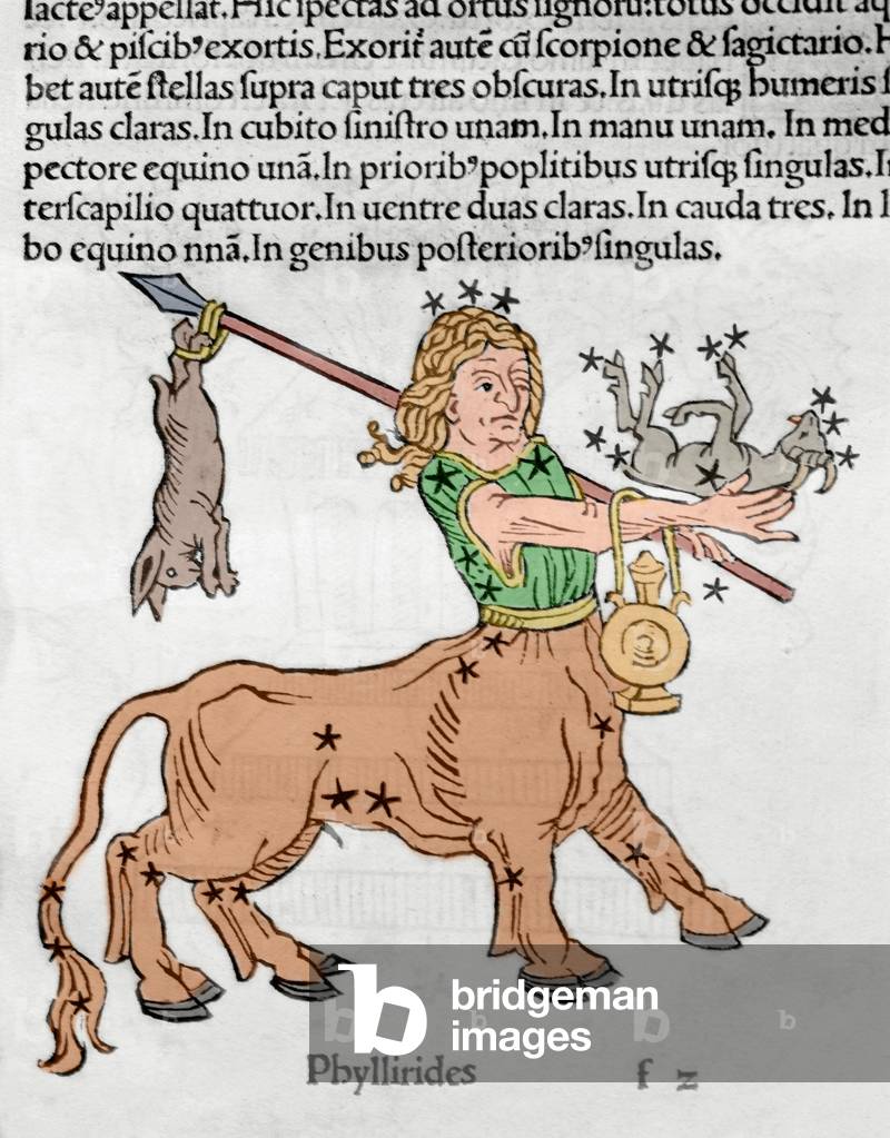 Centaur Phyllirides, in Poeticon Astronomicon by Gaius Julius Hyginus (engraving)