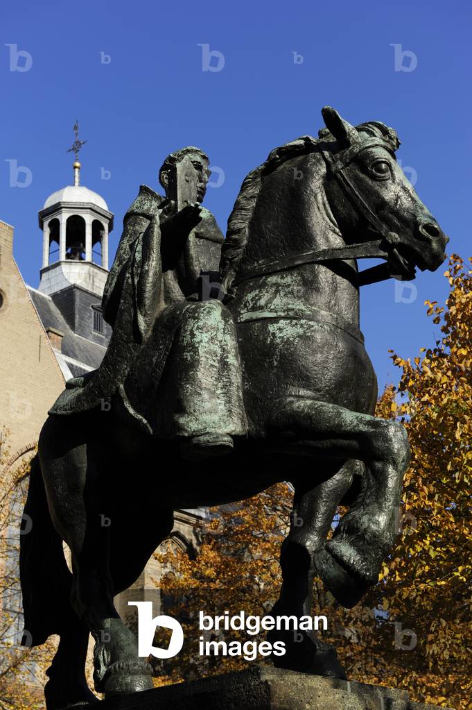 Willibrord (658-739). Northumbrian missionary saint. Statue. Utrecht.