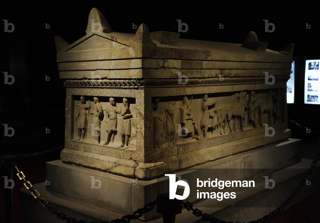 Lycian Sarcophagus. 5th century BC. Paros marble.