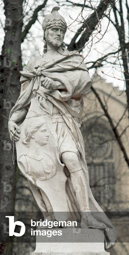 Ataulf. Germanic king of the Visigoths from 410 to 415. Statue. Vitoria-Gasteiz. Basque  Country. Spain.