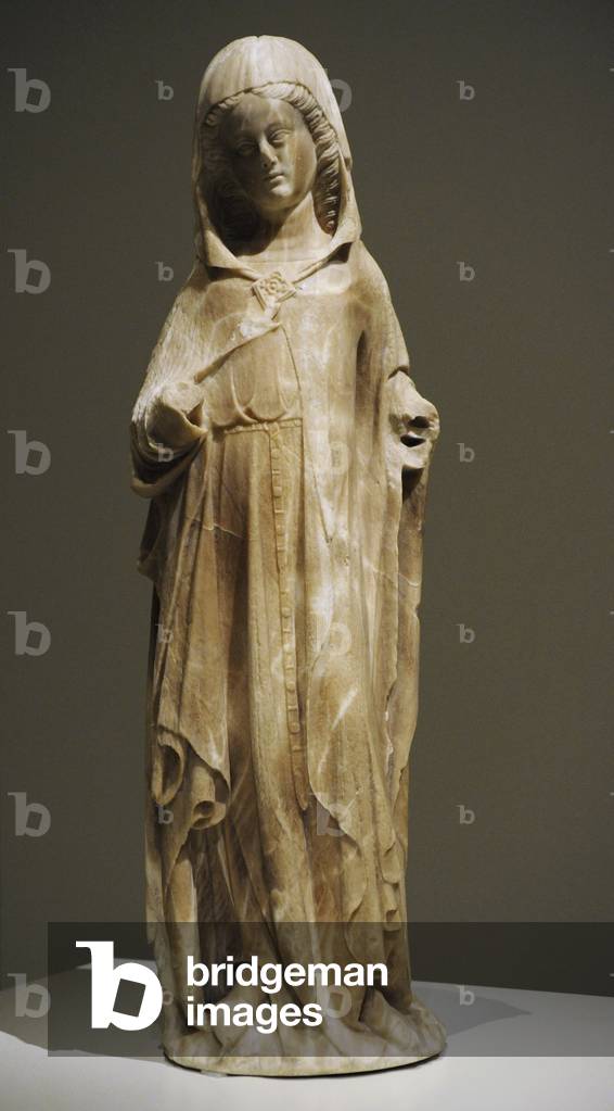 Sculpture of a Virgin, mid 14th century, by Jaume Cascalls (active 1341-1377/1379)
