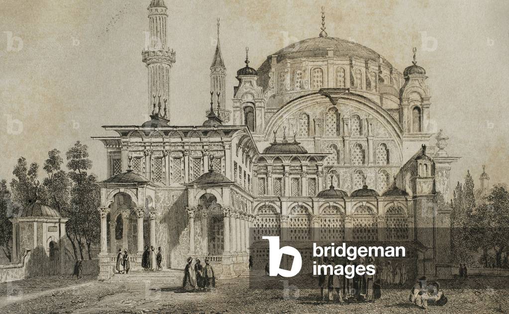 Selim I Mosque, Constantinople, 1840 (Engraving)