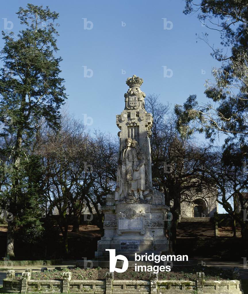 Rosalia de Castro, Galician writer, Memorial monument, Santiago de Compostela, Spain (photo)