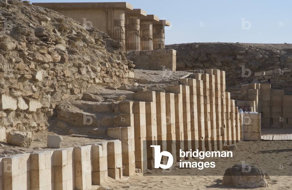 Egypt, Saqqara, Djoser's complex, Limestone walls.