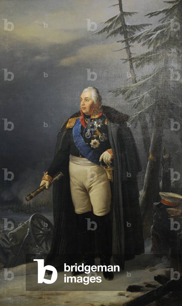 Portrait of Mikhail Kutuzov (Prince Mikhail Ilarionovich Golenishchev-Kutuzov) (1745-1813) by Pyotr Vasilyevich Basin (1793-1877).