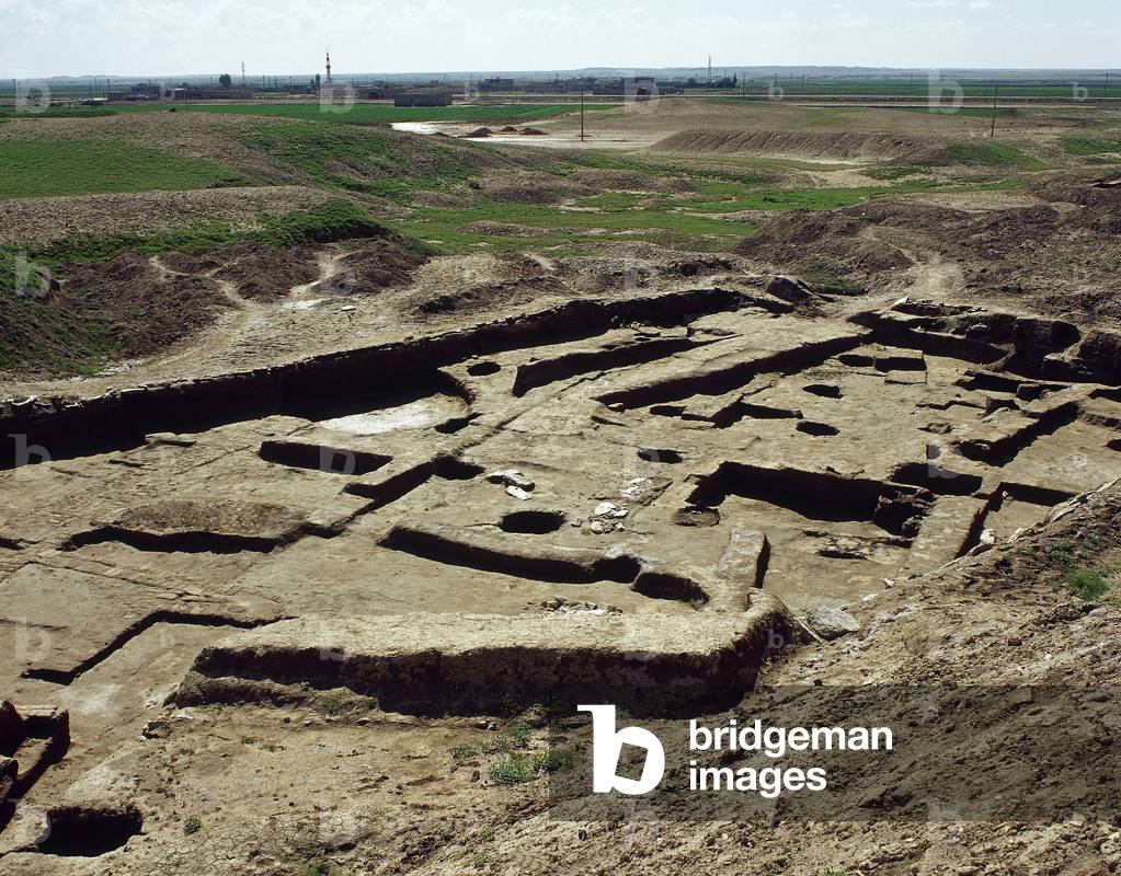 Mesopotamia, Bronze Age, Mari (modern Tell Hariri), Ancient Semitic city, Panoramic view of the ruins, Syria (photo)