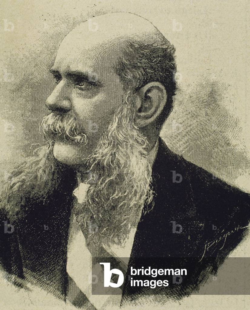 Francesc Rius i Taulet (1833-1889), Spanish lawyer and politician, Mayor of Barcelona, Portrait (engraving)