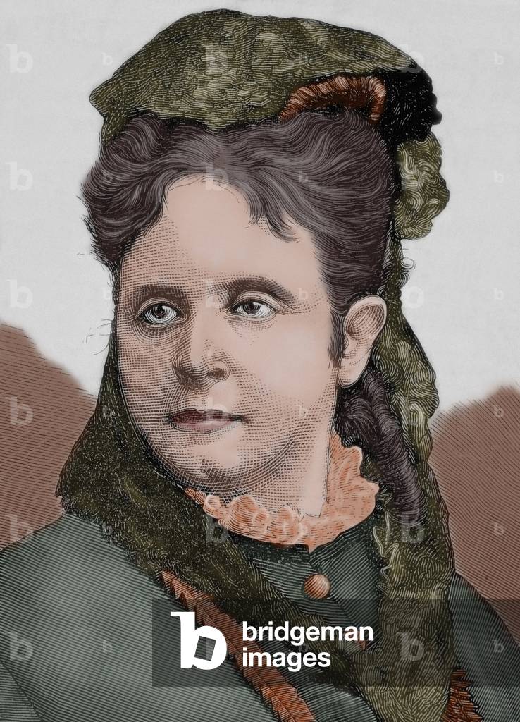 Carolina Civili. Italian actress born in Florence. Portrait. Engraving