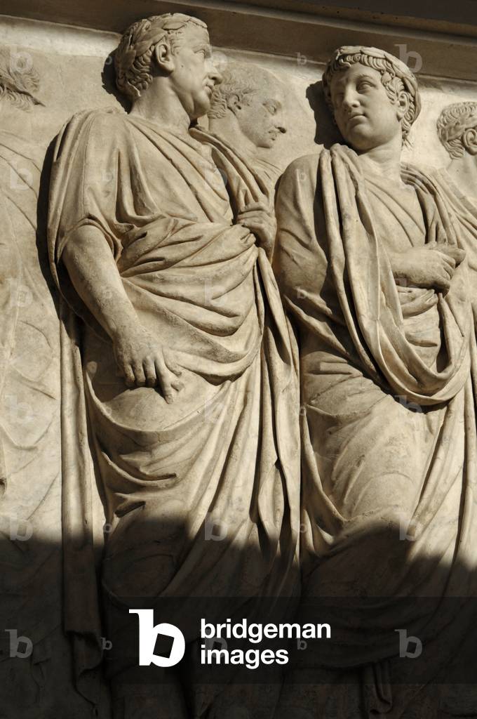 Ara Pacis Augustae. Processional frieze. Detail. Relief. North side.