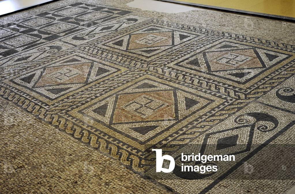 Roman geometric mosaic, 2nd-3rd centuries AD Tarragona, Spain