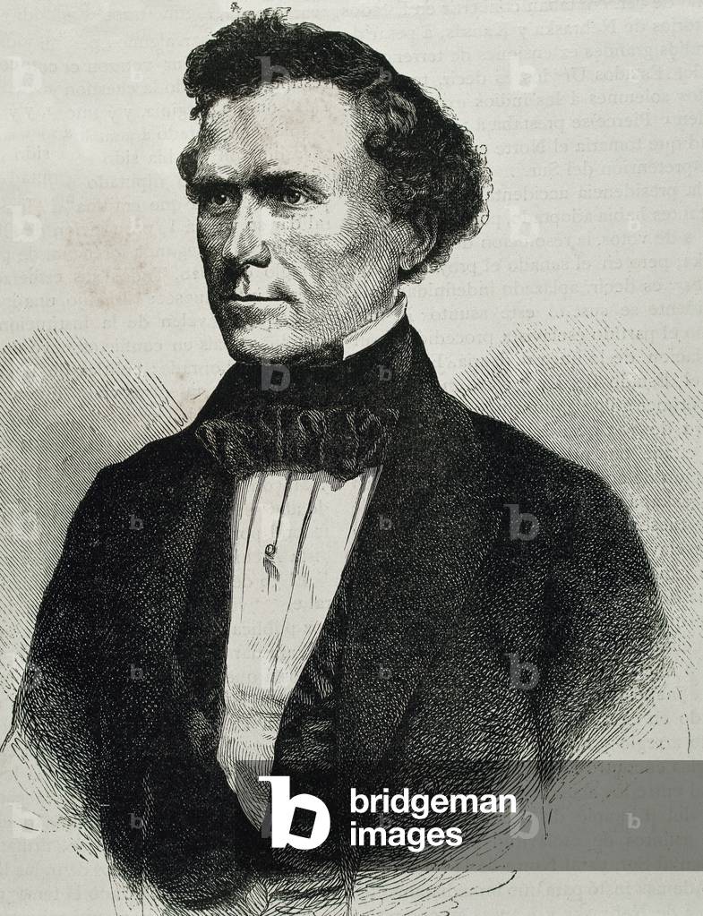 Portrait of Franklin Pierce, 14th President of the United States (engraving)