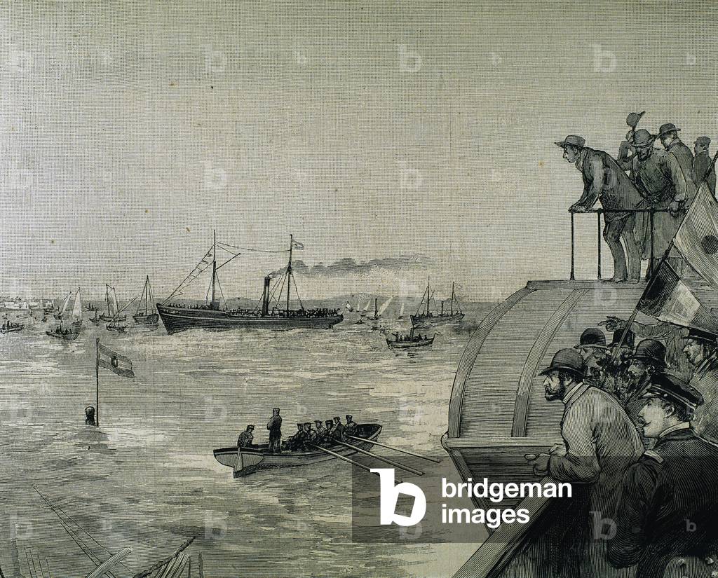 Isaac Peral (1852-1895). Spanish engineer, sailor and designer of the Peral Submarine. Immersion tests verified in the Bay of Cadiz in 1889.