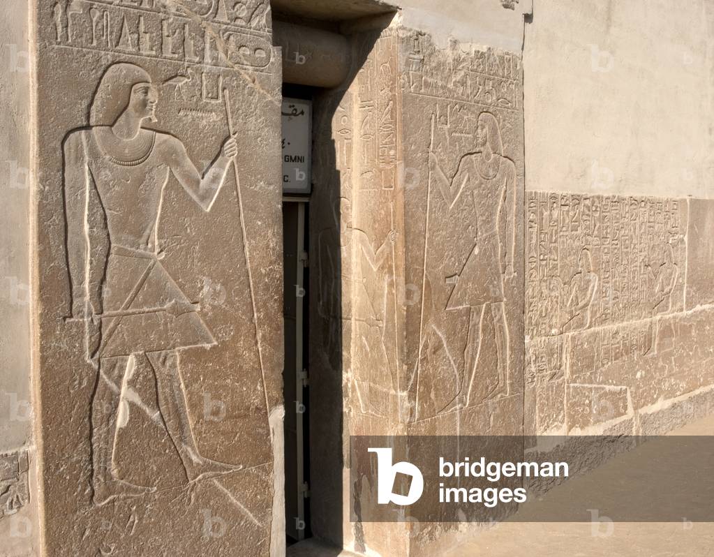 Egypt. Saqqara. Mastaba of Kagemni. Entrance. Relief.
