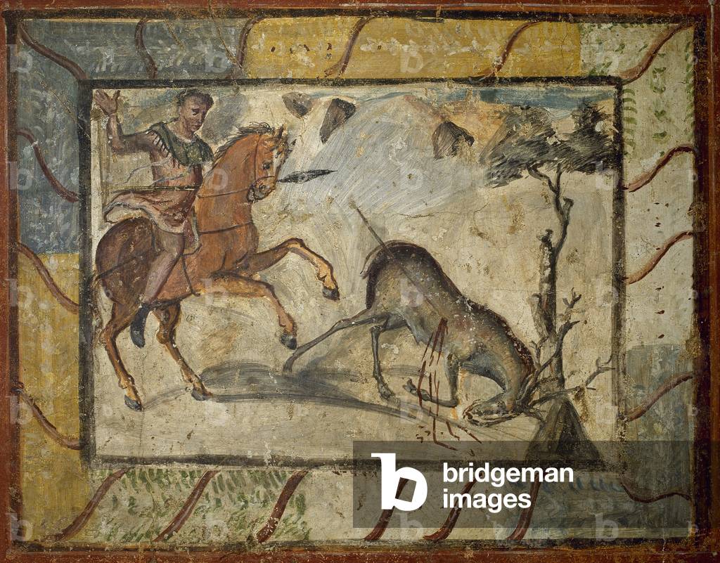 Deer Hunting, Roman painting, Domus, 4th C