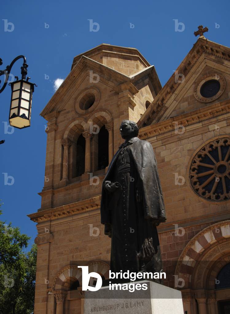 Statue of archbishop Jean Baptiste Larry (1814-1888) by Jeno Juszko. Santa Fe. United States.