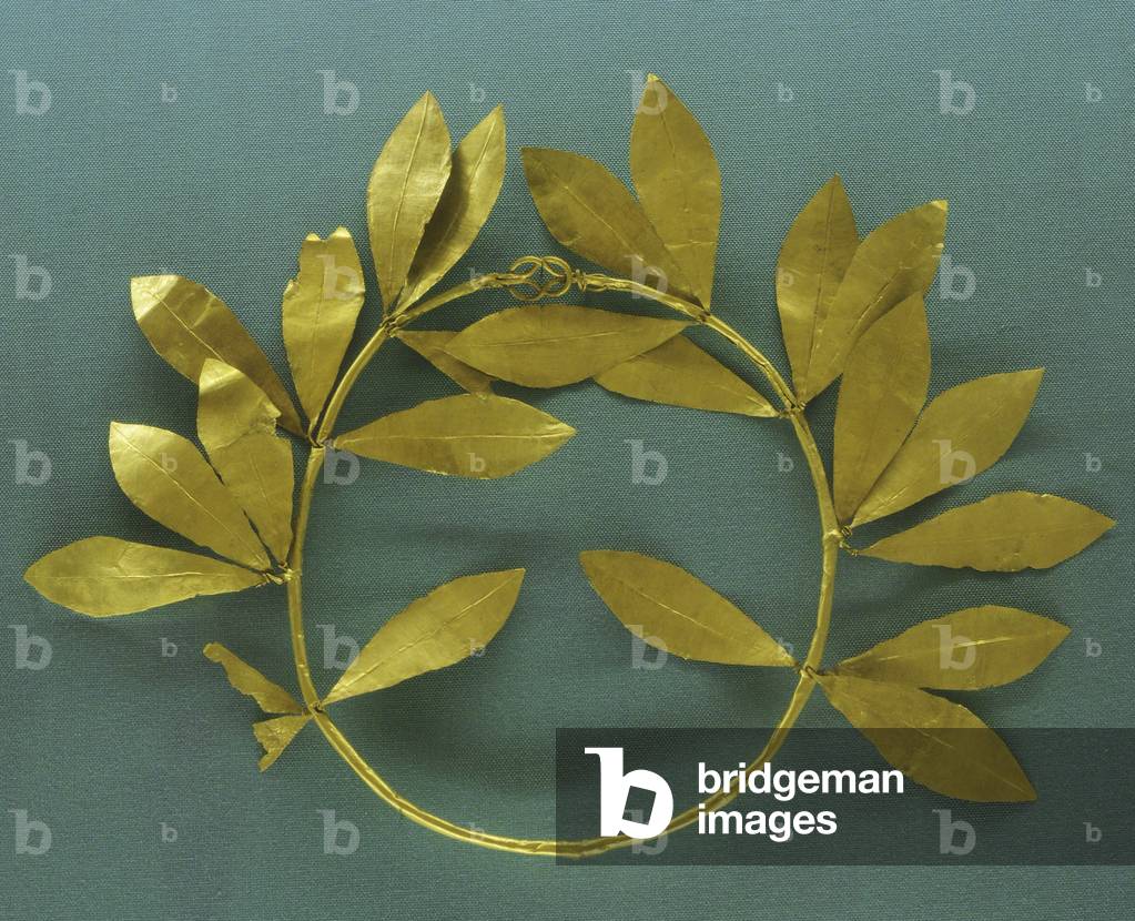 Greek Art. Laurel Wreath. Gold. Late 4th century B.C.