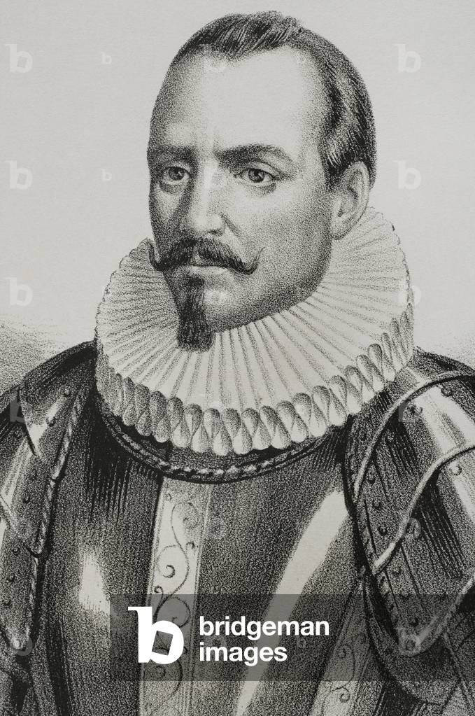 Bartolome Garcia de Nodal. Spanish navigator. 1866, Lithography