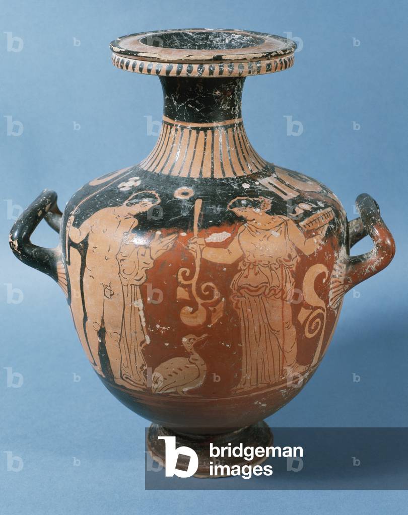 Greek art, Spain, Pelike, Ceramic piece 4th century century, from Empuries, Alt Emporda, Catalonia, Spain