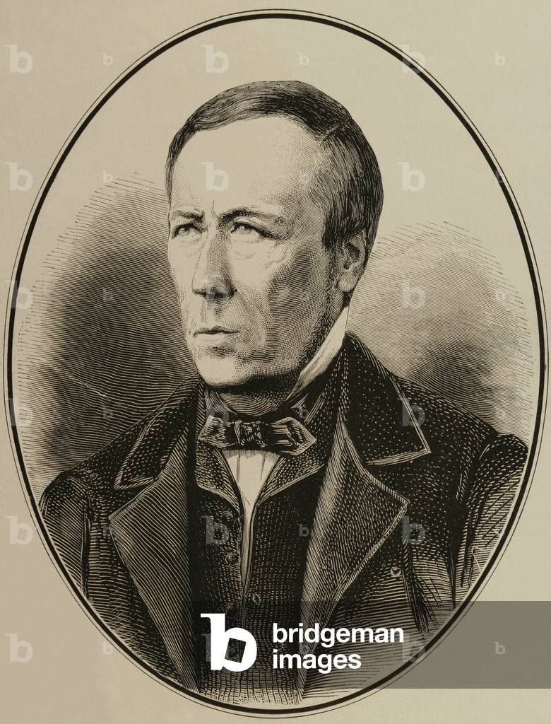 Alexandre Herculano (1810-1877). Engraving.