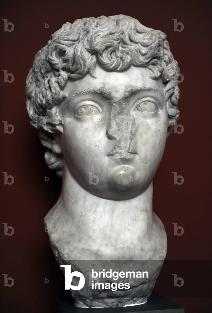Caracalla (188- 217). Roman emperor from 198 to 217. Bust. Child portrait. Marble. C. 203-204 A.D. From Rome. Carlsberg Glyptotek Museum. Copenhagen. Denmark.