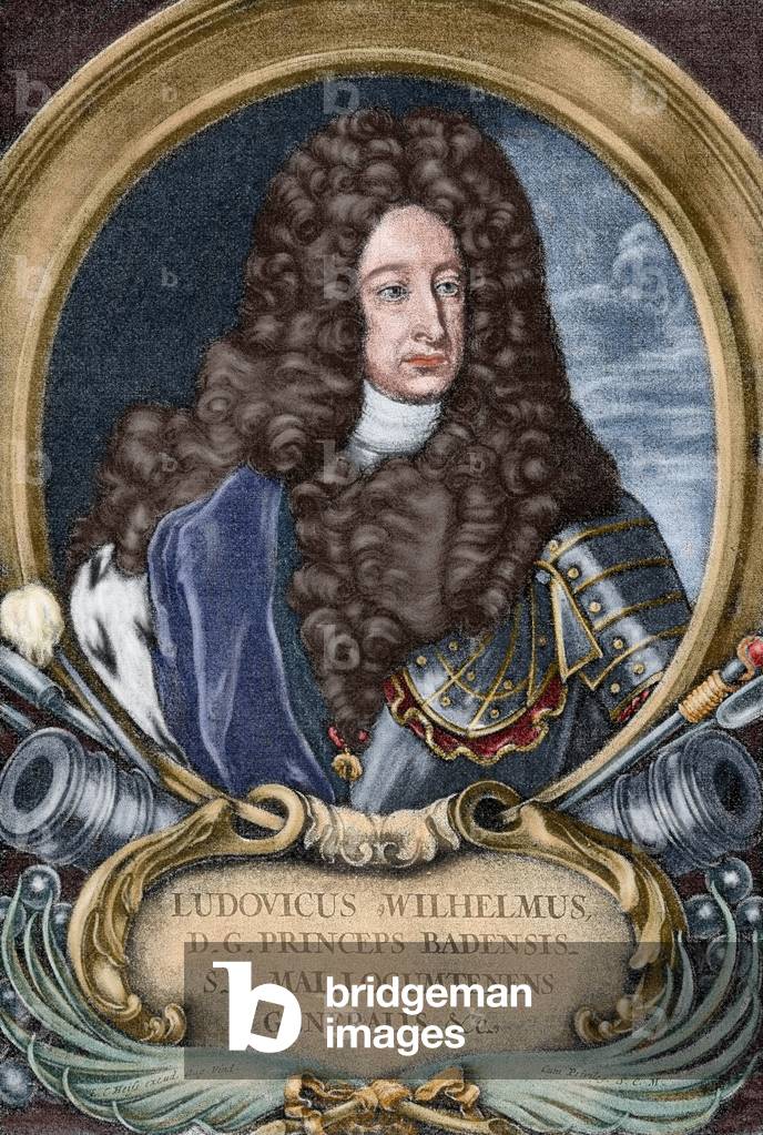 Louis William, Margrave of Baden-Baden (1655-1707). Engraving. coloured.