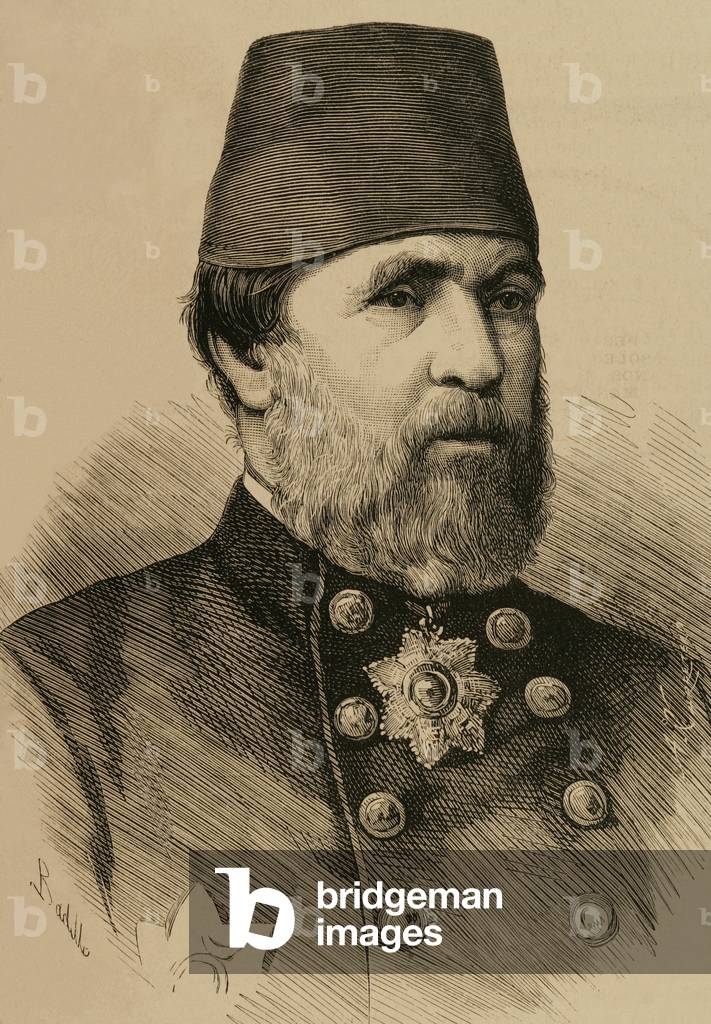 Augustus Charles Hobart-Hampden (1822  1886). Was an English naval captain and Ottoman admiral. Engraving.
