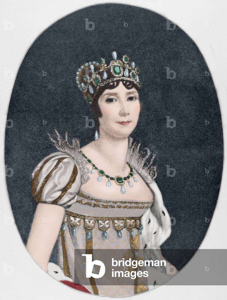 Josephine de Beauharnais (1763-1814). Engraving. Colored.