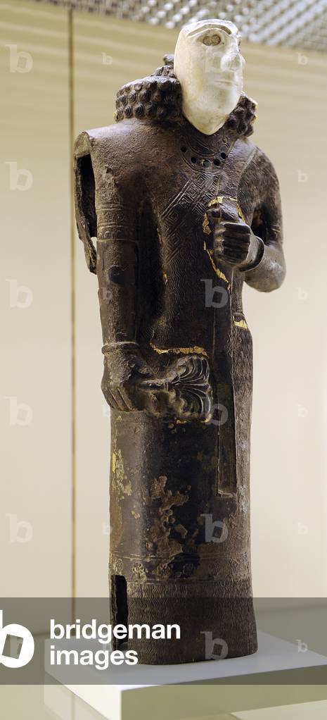 Urartu civilization. Statue. male figure. From Tushpa or Toprakkale. 7th century B.C. Turkey. Pergamon Museum. Berlin. Germany.