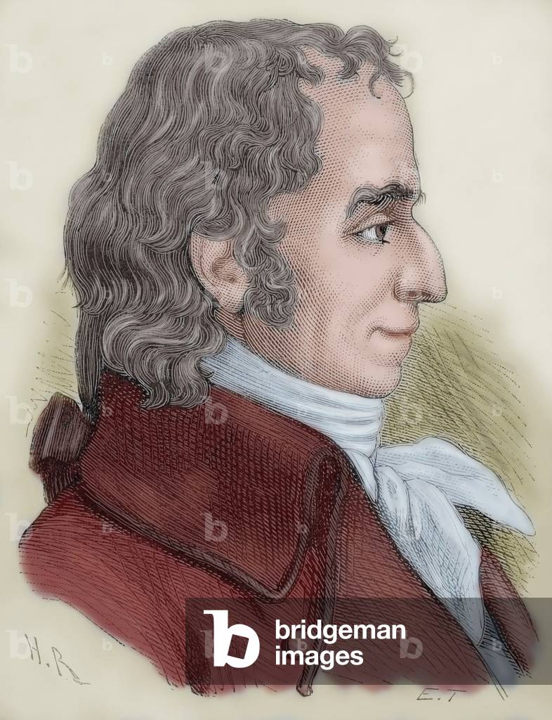 Laurent Lecointre (1742-1805). Portrait. COLOURed engraving. France