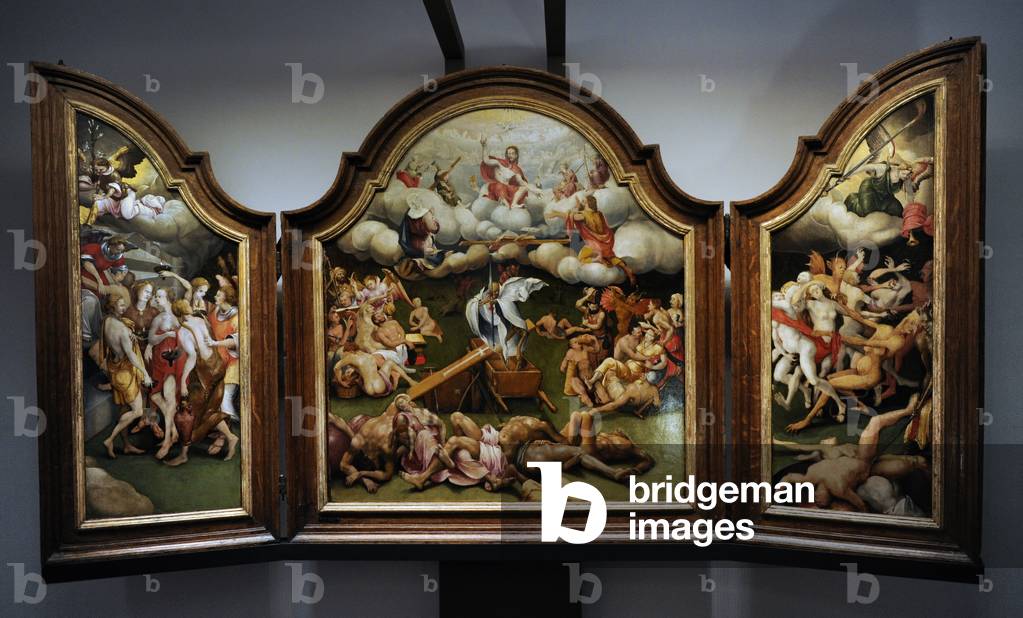 Triptych with the Triumph of Death and the Last Judgement by Hermann Tom Ring (1521-1596) , 1550. Germany