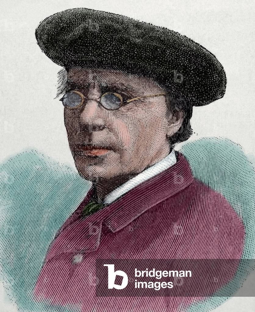 Jonas Lie (1833-1908). Norwegian novelist. Engraving. Colored.