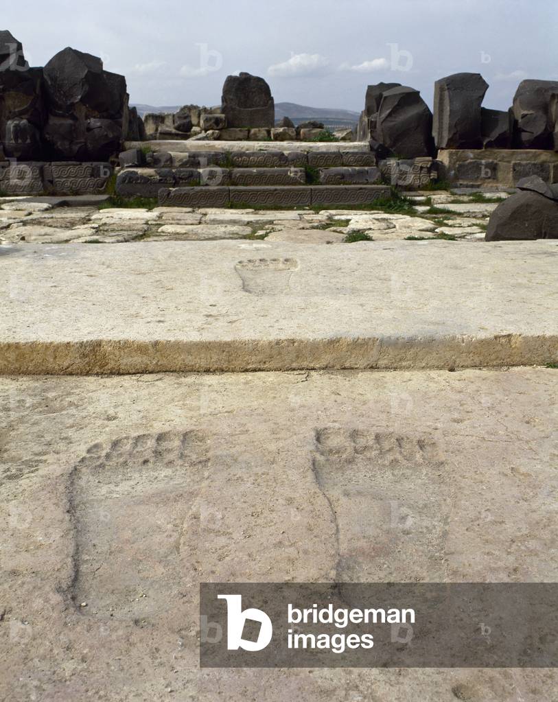 Ain Dara, Iron Age Syro,Hittite temple, Footprints, 1300 BC-740 BC, Syria