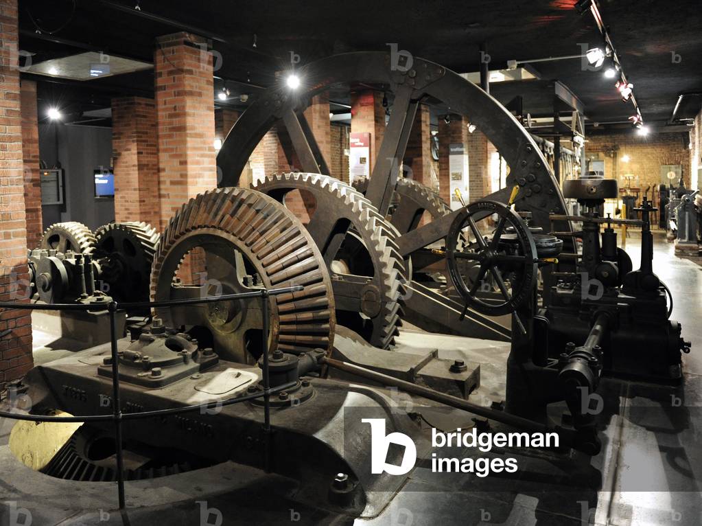 Transmission group of the rollin mill Falk, made in 1867 in the Ferriera Vobarnese and placed in the new Vobarno factory (Bs), Italy.