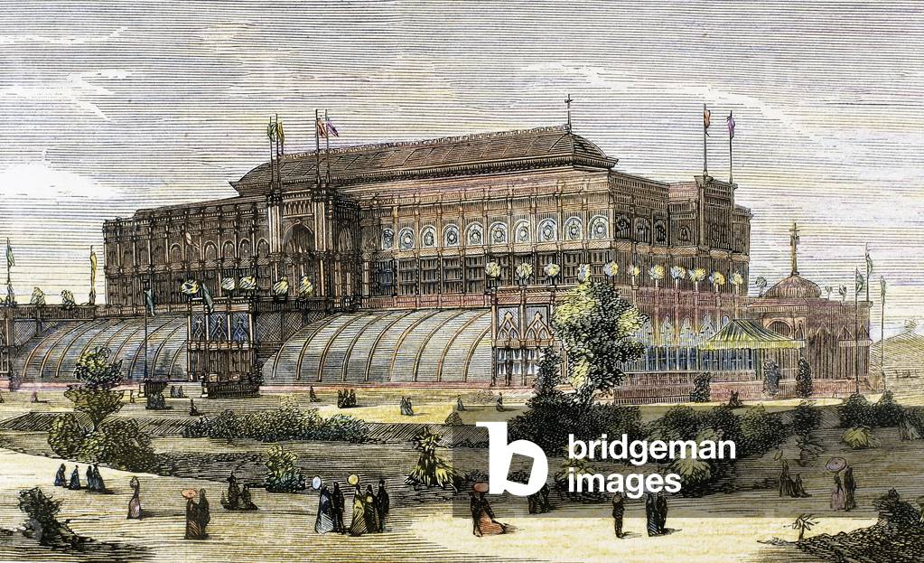 The Centennial International Exhibition of 1876 in Philadelphia. Horticultural Hall. 