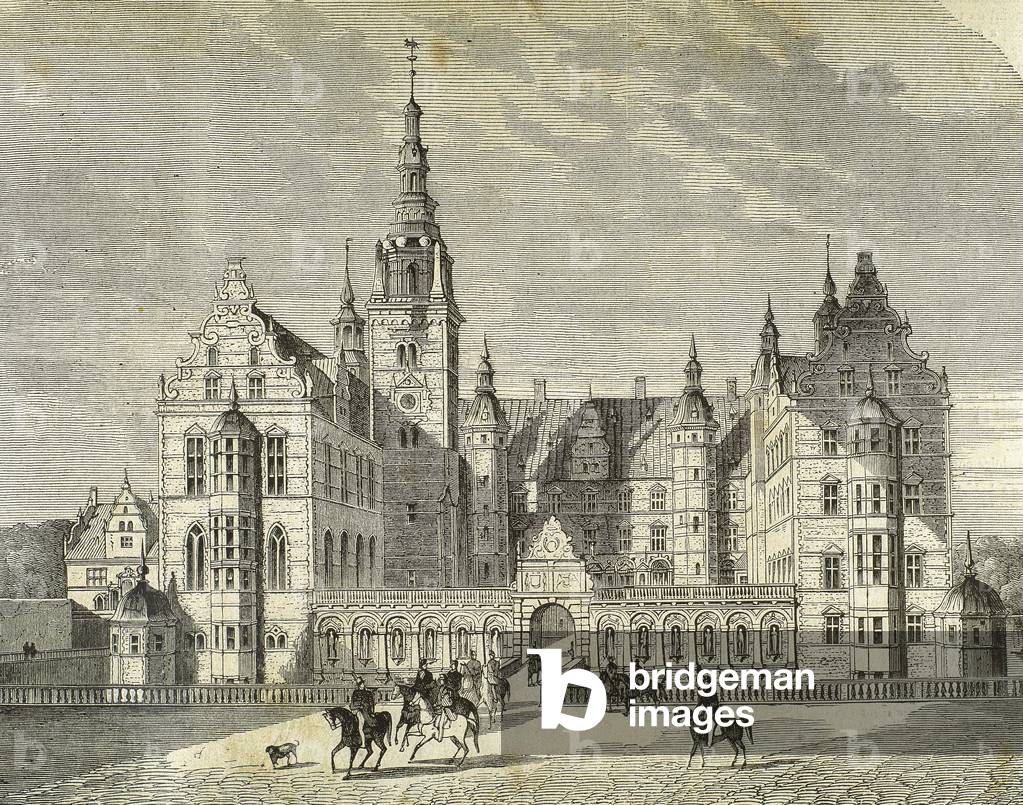 Denmark, Copenhagen, Frederiksborg Castle, South facade (engraving)
