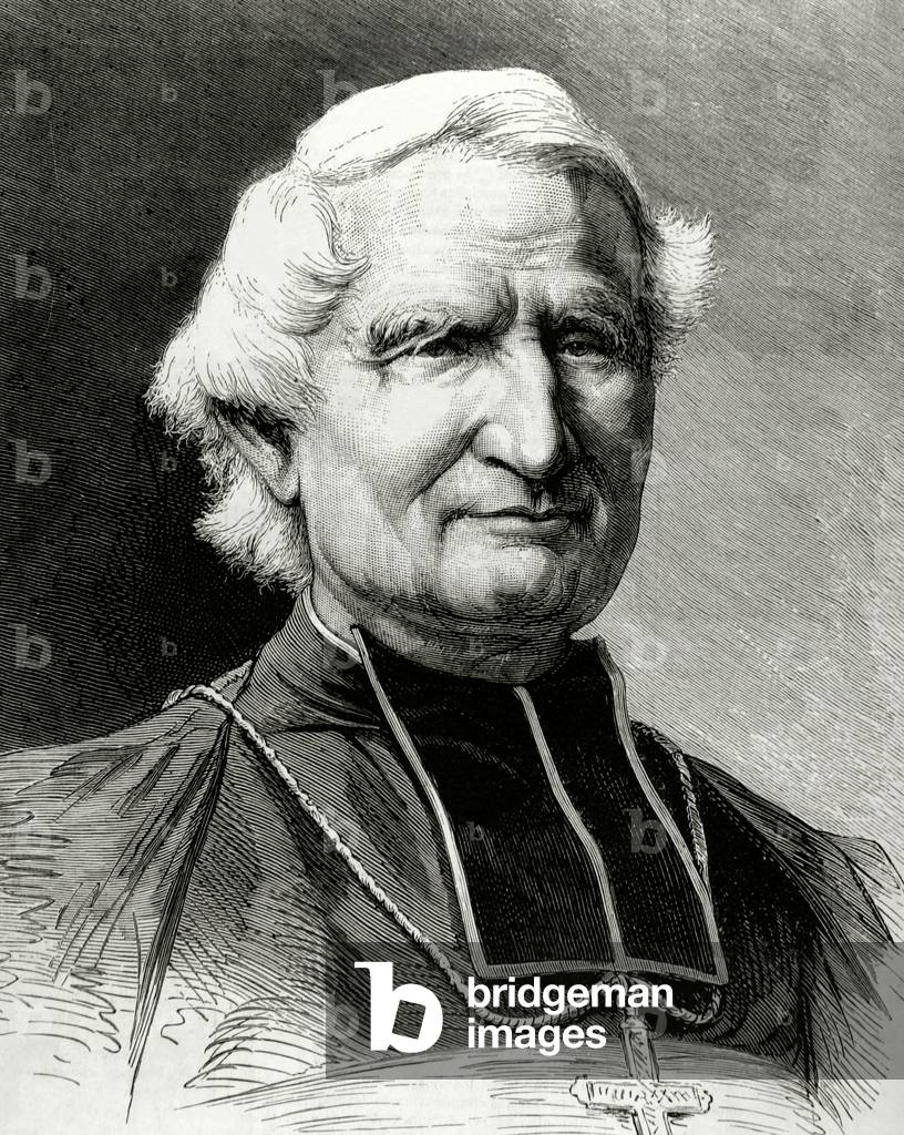 Portrait of Felix Dupanloup, (1802-1878), French ecclesiastic.Portrait (engraving)