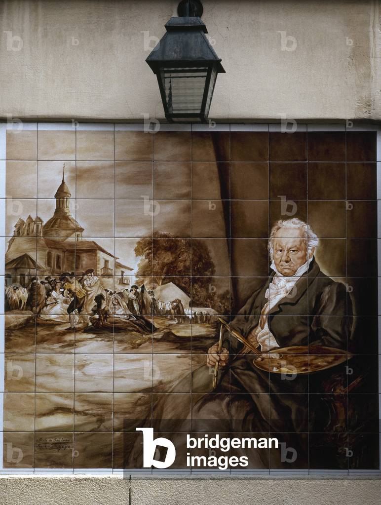 Goya, Francisco de (1746-1828). Spanish painter and engraver. Ceramic panel.