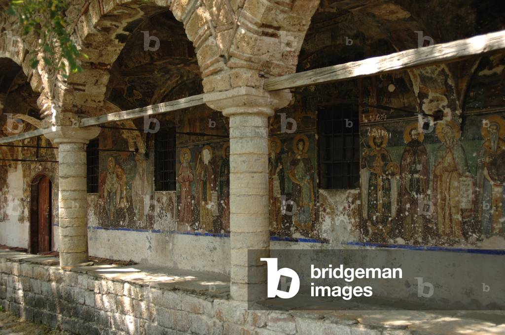 Frescoes. Exonarthex of Saint Nicholas Church. By Kostandin and Athanas Zografi. 18th century. Moscopole. Albania.