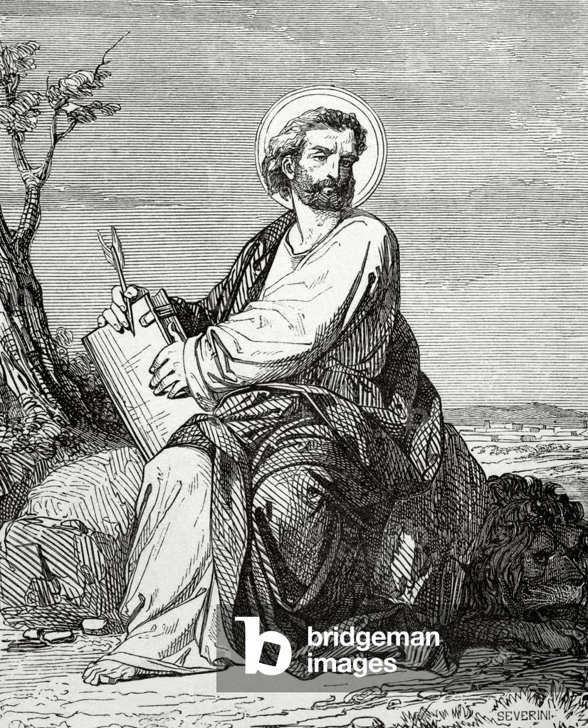 Mark the Evangelist. Engraving.