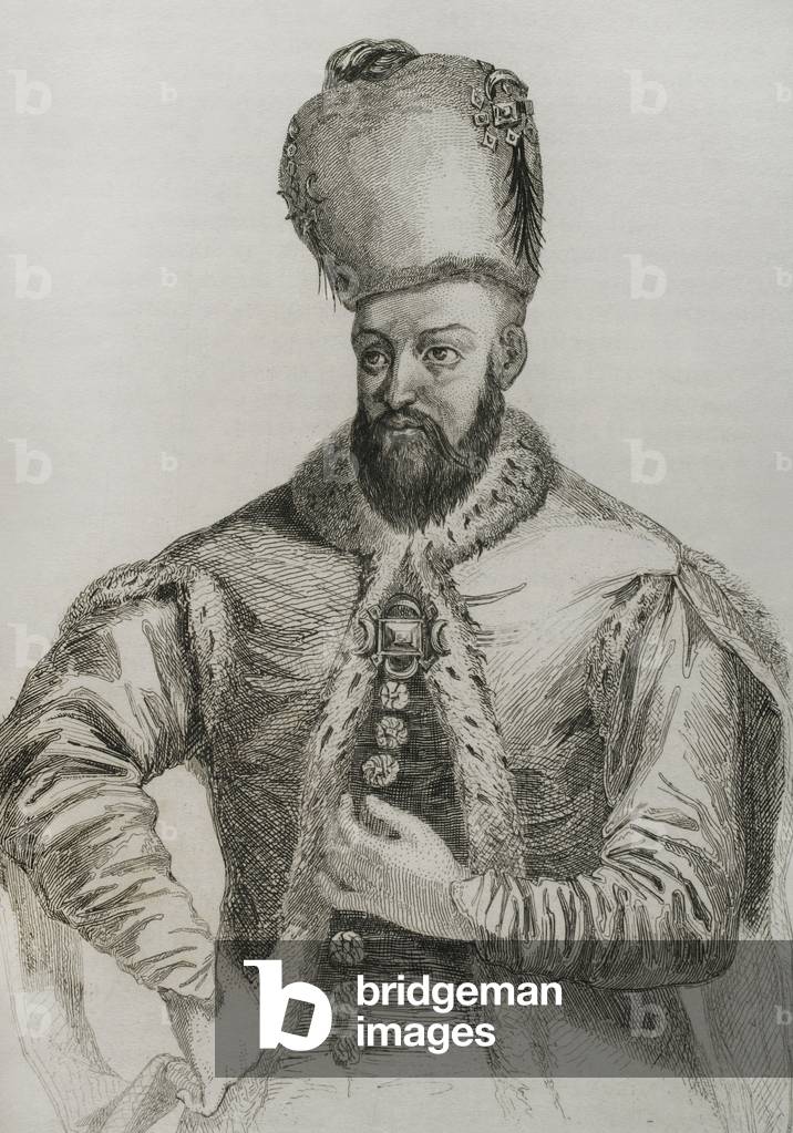 Ibrahim I, Sultan of the Ottoman Empire (1640-1648). 1840 (Engraving)